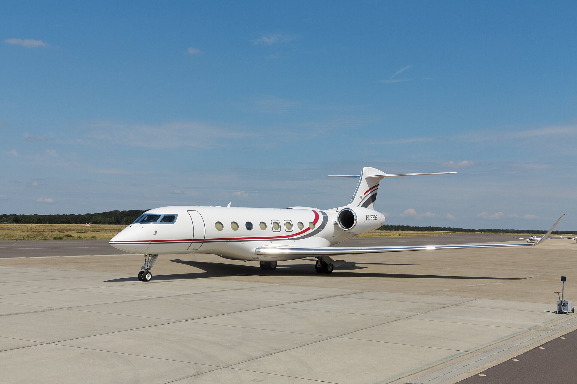 Gulfstream G650 on the tarmac at Braunschweig Airport