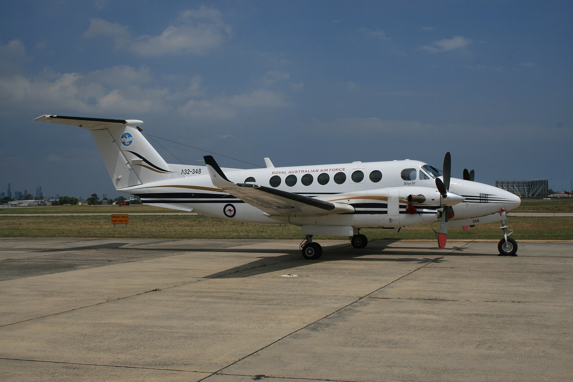 Beechcraft King Air 350 turboprop on the ramp